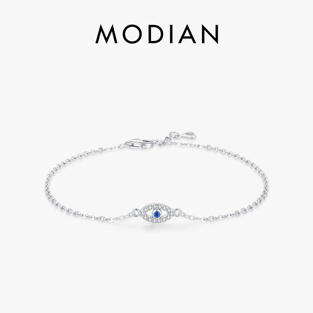 Modian สร้อยข้อมือเงินแท้ 925 ปรับขนาดได้ เครื่องประดับ สําหรับผู้หญิง