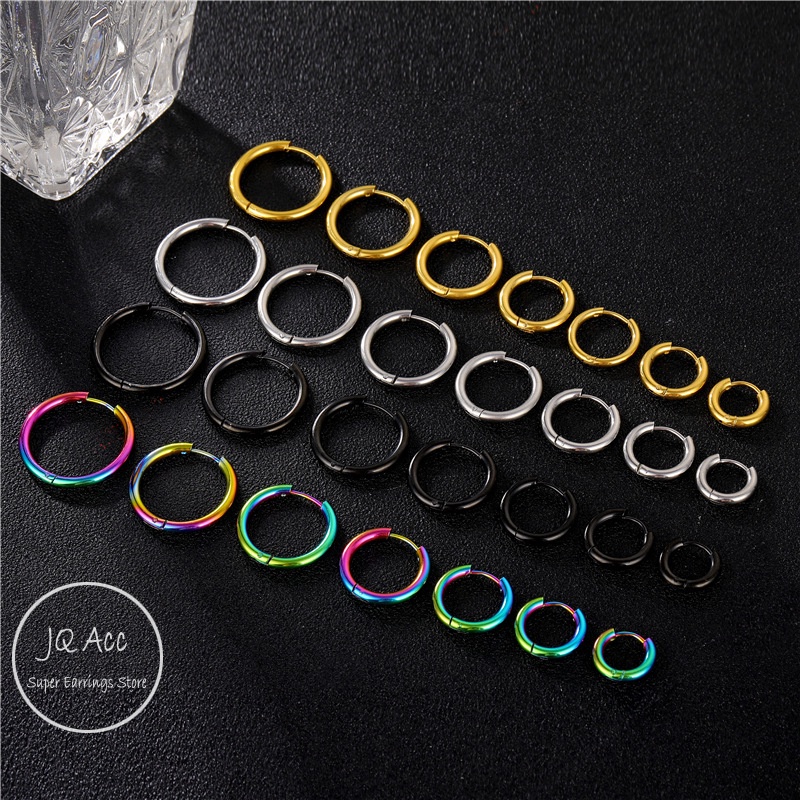 1 คู่ชุดต่างหู Hoop ต่างหูสําหรับผู้หญิง Hikaw Earings สําหรับผู้หญิง Hypoallergenic Non Tarnish อุปกรณ์เสริมชุดเครื่องประดับ
