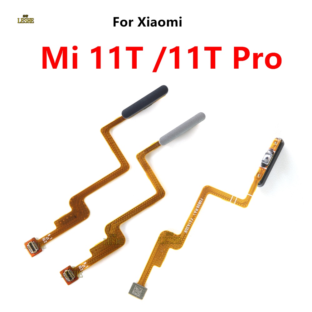 สําหรับ Xiaomi Mi 11T Mi11T Pro เซ็นเซอร์ลายนิ้วมือ Home Return Key ปุ่มเมนูพร้อม Power Flex Cable