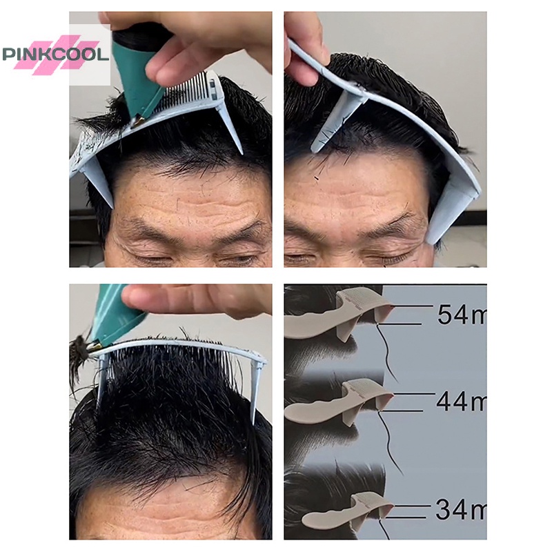 Pinkcool ชุดหวีแปรงตัดผม ทรงโค้ง สําหรับร้านตัดผม