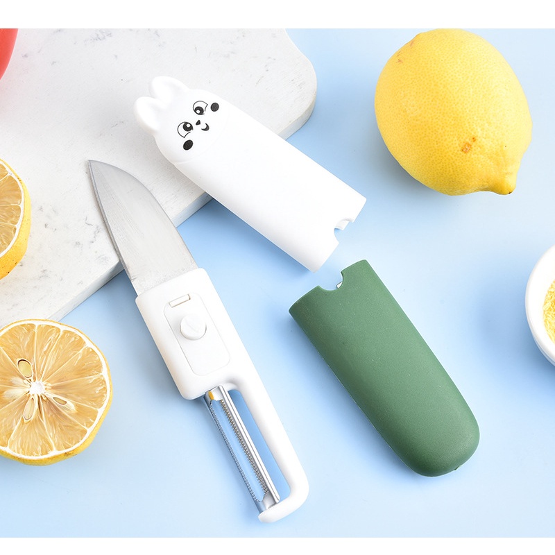 มีหลายสีให้เลือก มีดปอกเปลือกผัก ผลไม้ มีดปอกผลไม้ มีดปอกเปลือก ขนาดเล็กพกพาง่าย เครื่องมือพกพา - รูปที่ 5