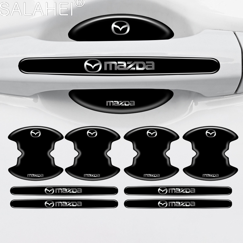 สติกเกอร์ติดประตูรถยนต์ กันรอยขีดข่วน สําหรับ Mazda 2 3 6 BM GJ CX-5 CX5 KE KF CX-3 CX7 CX-8 Style 8 ชิ้น
