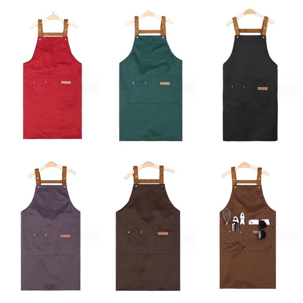 🌷 ผ้ากันเปื้อน วินเทจ ชุดกันเปื้อน ชุดทำความสะอาด กันน้ำ คราบสกปรก น่ารัก 🌷 - รูปที่ 2