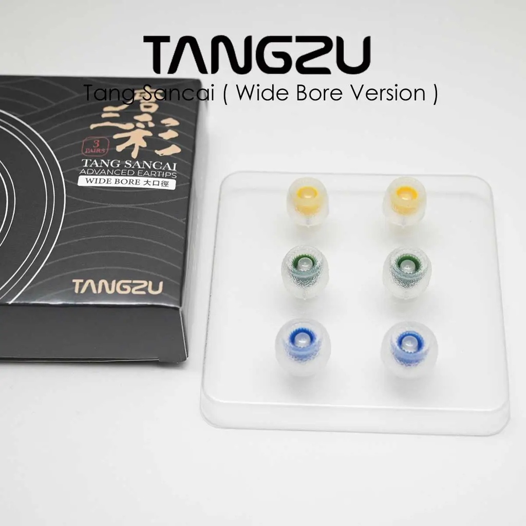Tangzu Tang Sancai Balance จุกหูฟังอินเอียร์ ซิลิโคน รูกว้าง ไซซ์ S M L 1 คู่