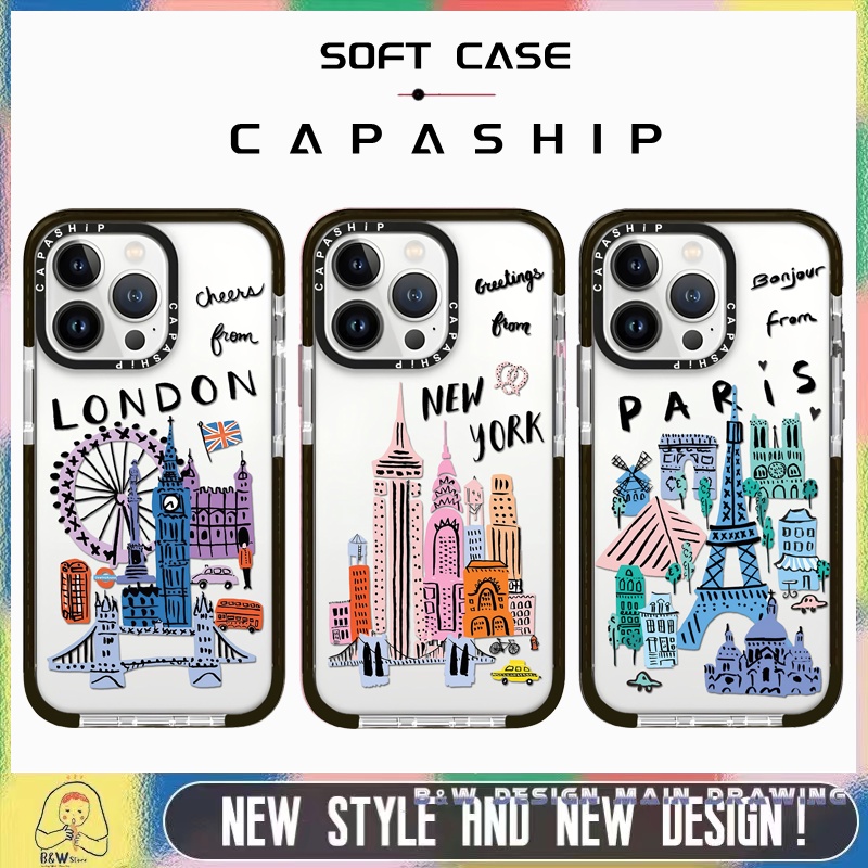 เคสโทรศัพท์มือถือแบบนิ่ม กันกระแทก ลาย City landmarks สําหรับ iPhone 15ProMax 15Pro 15Plus 15 14 13 12 11 Pro Max X XS XR