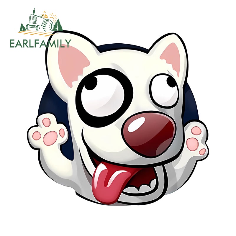 Earlfamily 13 ซม. x 12.6 ซม.ตลกสุนัขรถสติกเกอร ์ กระจกมองหลังกันชน Campervan ไวนิลกันน ้ ํา Decal Amusing Occlusion Scratch รถอุปกรณ ์ เสริม