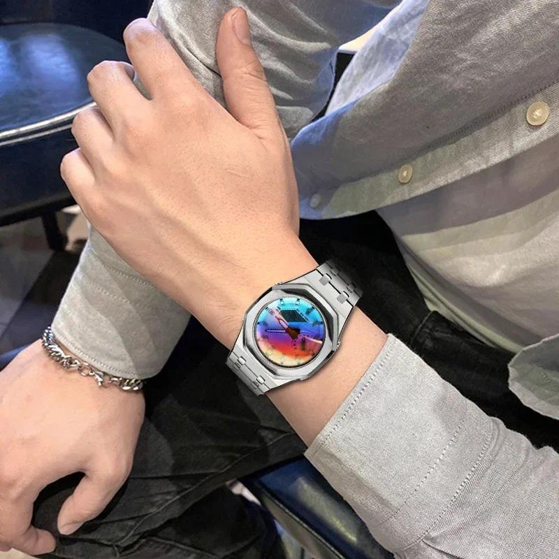 Gen4 ชุดกรอบโลหะ สเตนเลส พร้อมสกรู แบบเปลี่ยน สําหรับ casioak GA2100 GA-2110 Case Band For GAB 2100 2110