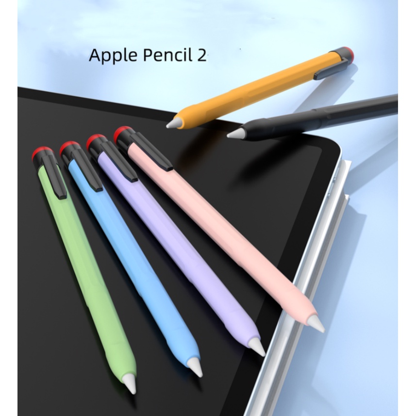 เคสปากกาสไตลัส ซิลิโคน กันลื่น กันตก สําหรับ Apple Pencil 2 iPad 2