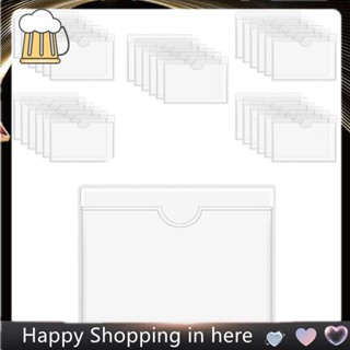 [Pretty] ที่ใส่ป้ายฉลาก แบบใส มีกาวในตัว พร้อมช่องใส่บัตร 60…