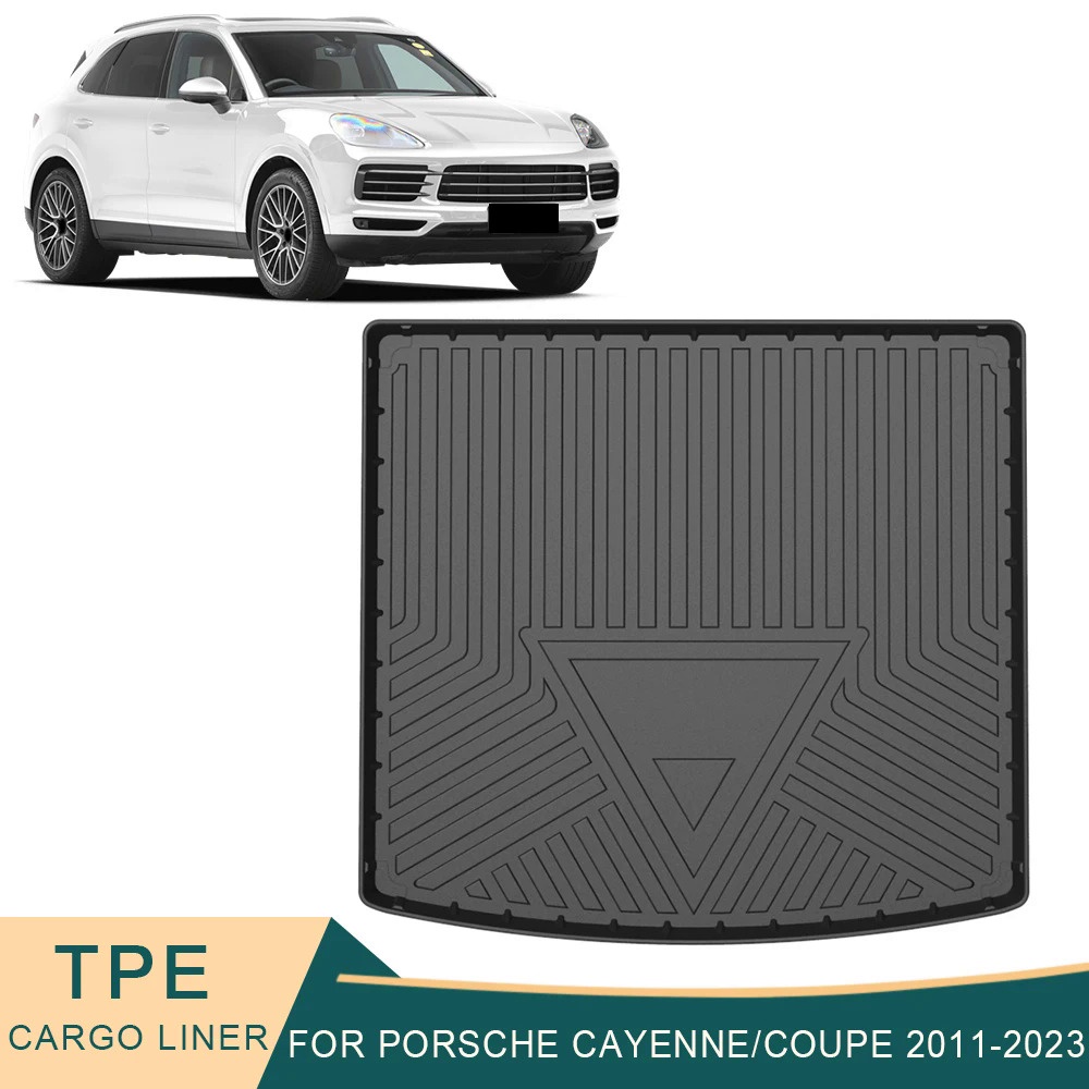 สําหรับ Porsche Cayenne 9Y0 Coupe 9Y3 92A 2011-2023 รถ Cargo Liner All-Weather TPE ลื่น Trunk Mats B