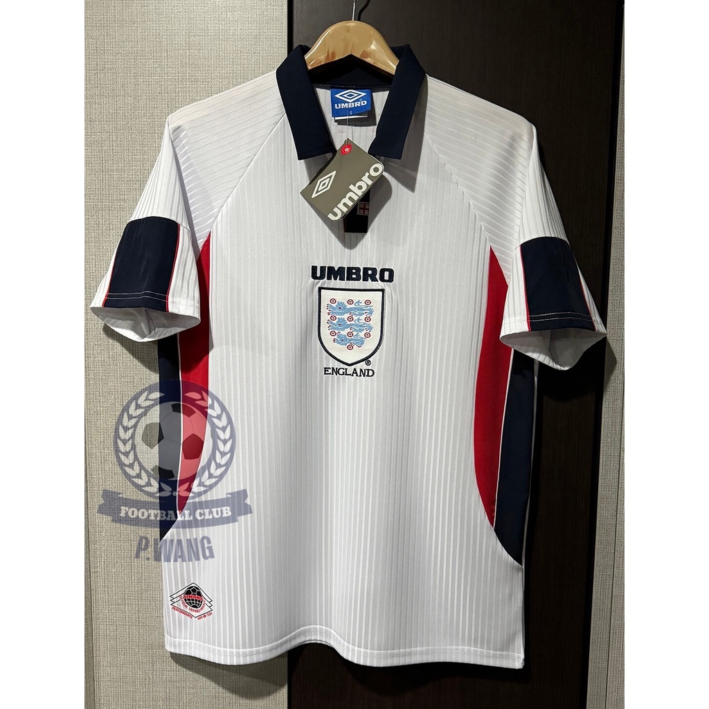 New!! เสื้อฟุตบอลย้อนยุค Retro ทีมชาติ อังกฤษ ย้อนยุคคอปก สีขาว ปี1998 (รับประกันคุณภาพสินค้า)