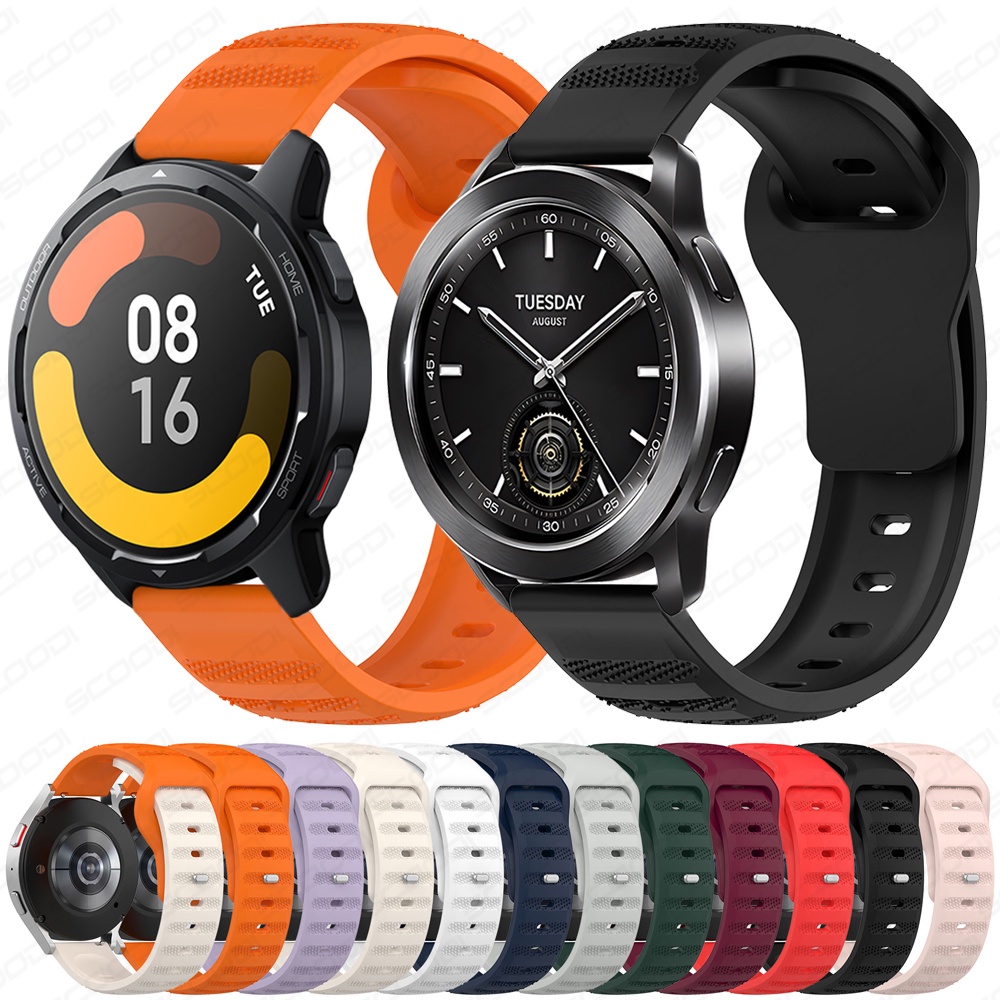 สายรัดซิลิโคนสําหรับ Xiaomi Watch S4 Sport / S3 / S2 / S1 Active / S1 Pro / Color 2 Sport Soft Breat