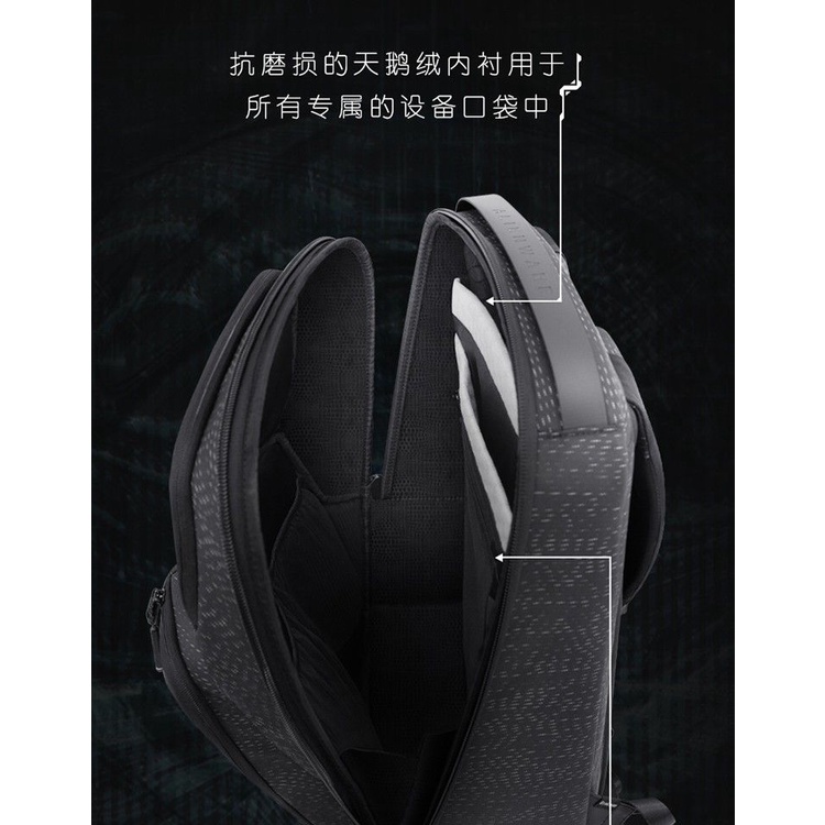 Alienware Alienware กระเป๋าเป้สะพายหลัง มัลติฟังก์ชั่น สําหรับใส่แล็ปท็อป และคอมพิวเตอร์ M15X17