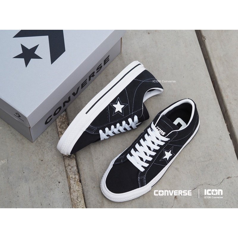 Converse One Star PRO OX - Black  #ฟรีเชือกดำ #แท้ #พร้อมถุงshop รองเท้า true