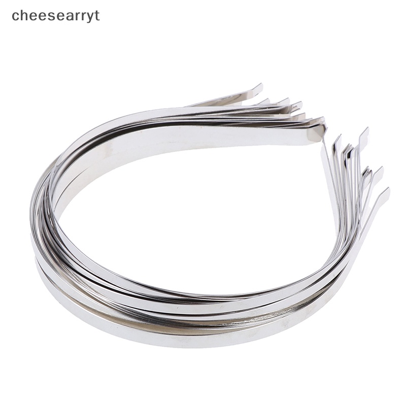 Chee ที่คาดผมโลหะเปล่า สีเงิน DIY สําหรับเด็กผู้หญิง 5 ชิ้น