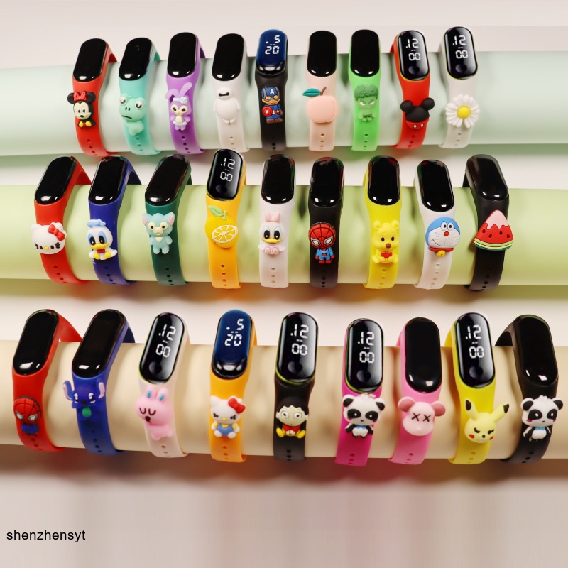 กล่อง LED นาฬิกาดิจิตอลกันน้ําสําหรับเด็กเด็กผู้หญิงSport Kid Touch SmartWatch