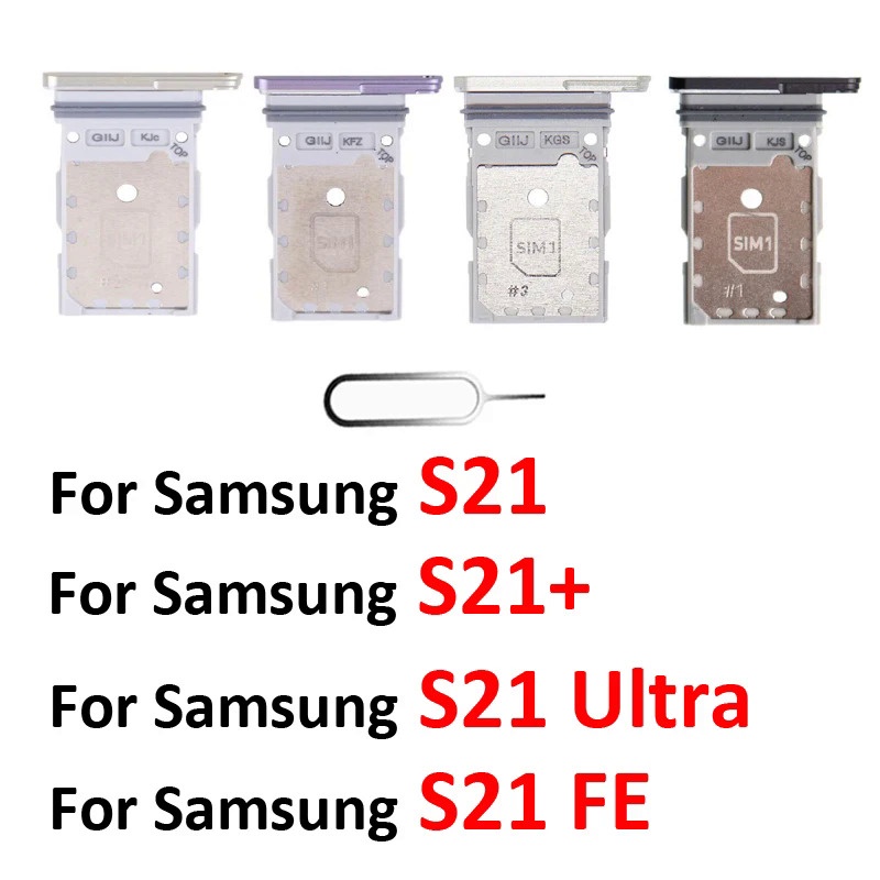 ถาดซิมการ์ดโทรศัพท์มือถือ พร้อมเครื่องมือ สําหรับ Samsung Galaxy S21 FE Plus Ultra S21+ G990 G991 G996 G998