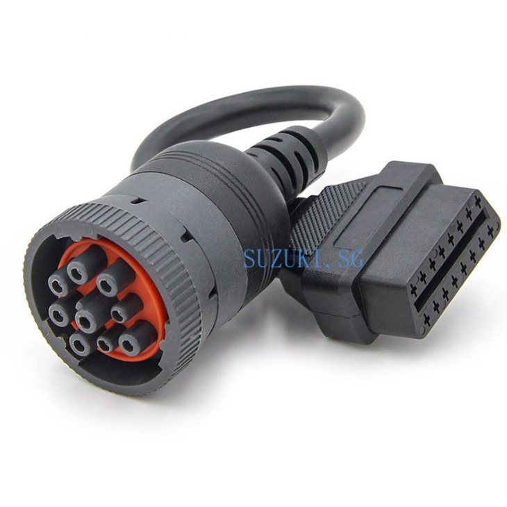 อะแดปเตอร์สายเคเบิล 9 Pin เป็น 16 Pin Obd Obdii 9 Pin เป็น 16 Pin สําหรับรถบรรทุก