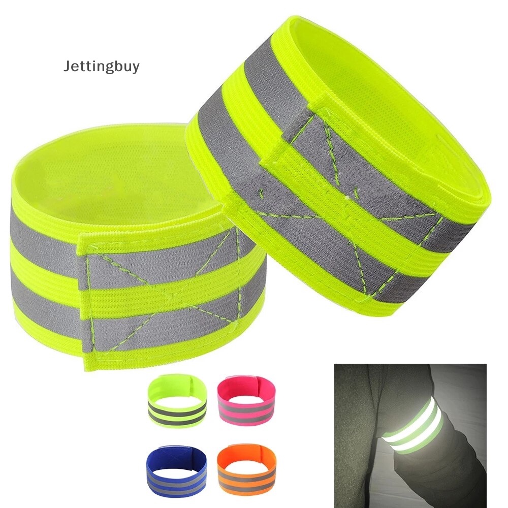 [Jettingbuy] ใหม่ พร้อมส่ง สายรัดแขนสะท้อนแสง LED เพื่อความปลอดภัย