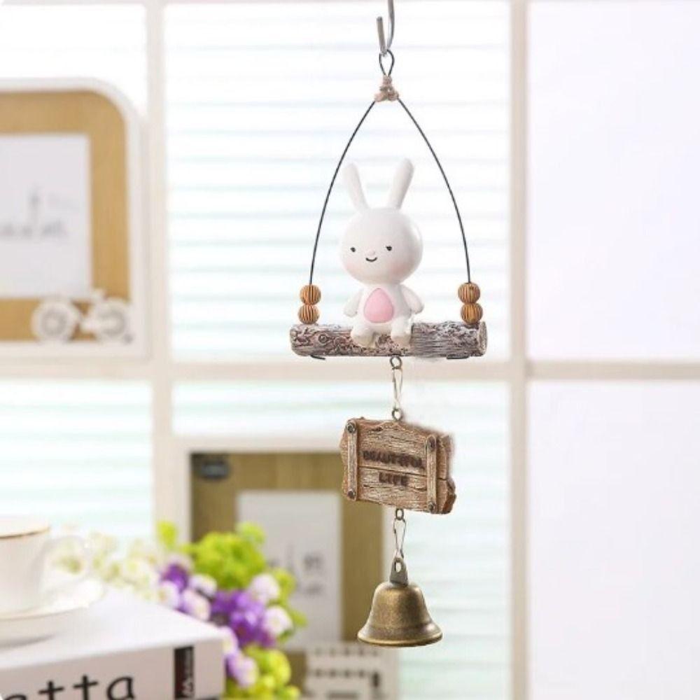 ไอปิง กระดิ่งลม, จี้กระต่ายการ์ตูนโลหะ, ของขวัญเรซินสร้างสรรค์จี้บ้าน - รูปที่ 7