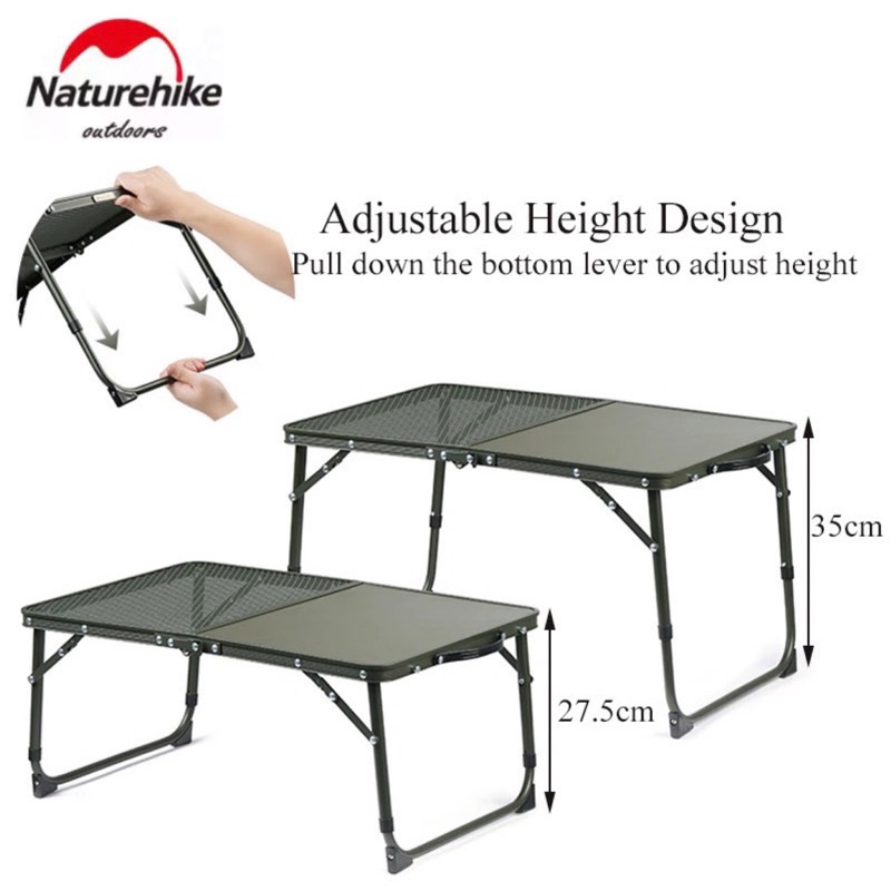 Naturehike โต๊ะพับ แบบพกพา น้ำหนักเบา MDF mini folding table 2.0 ปิคนิค แคมป์ปิ้ง