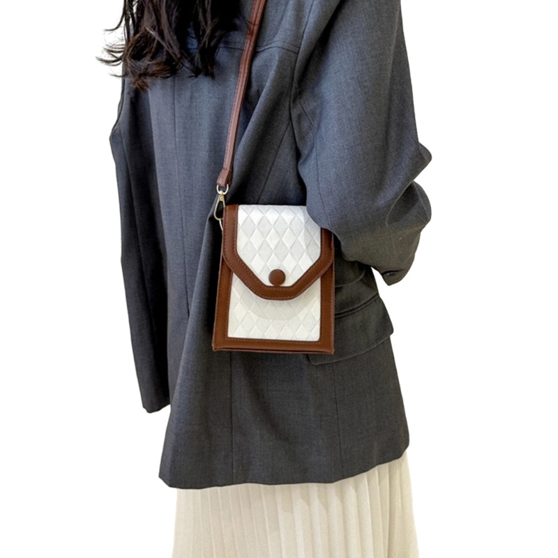 Blove* Square Bag กระเป๋าสะพายข้าง กระเป๋าอินเทรนด์ Lattice Texture Bag กระเป๋าสะพายอเนกประสงค์
