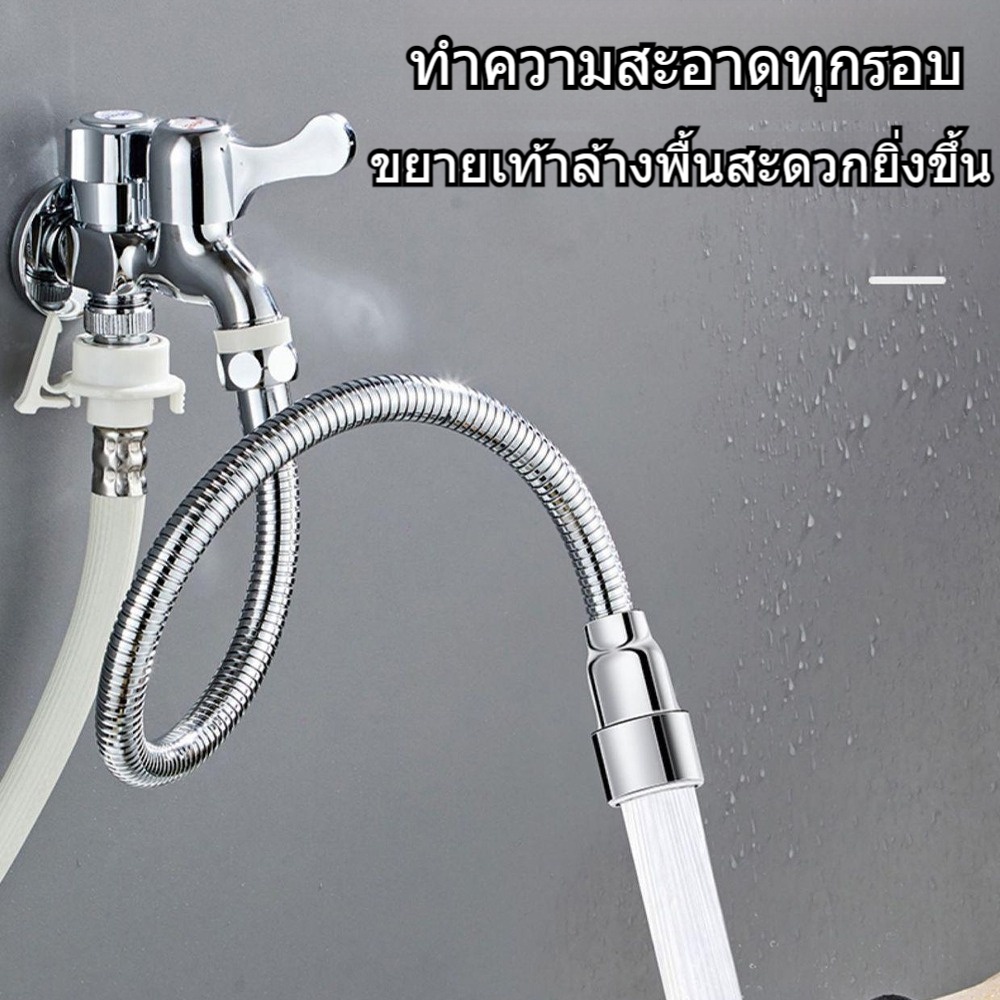 สายยางต่อก๊อกน้ำ-ท่อต่อก็อกน้ำ-สายน้ำดีสแตนเลสถัก-สายต่อท่อ-การติดตั้งสากล-บิดได้-720°-30-50cm-สายน้ำดี ราคาถูก Shopee Lazada