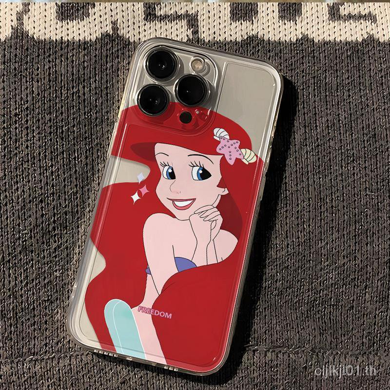 เคสโทรศัพท์มือถือแบบนิ่ม ใส ลายเจ้าหญิงดิสนีย์ อวกาศ นางเงือก สําหรับ Iphone 15 14 12 1311 12 11promax xsmax xs xrins AATG