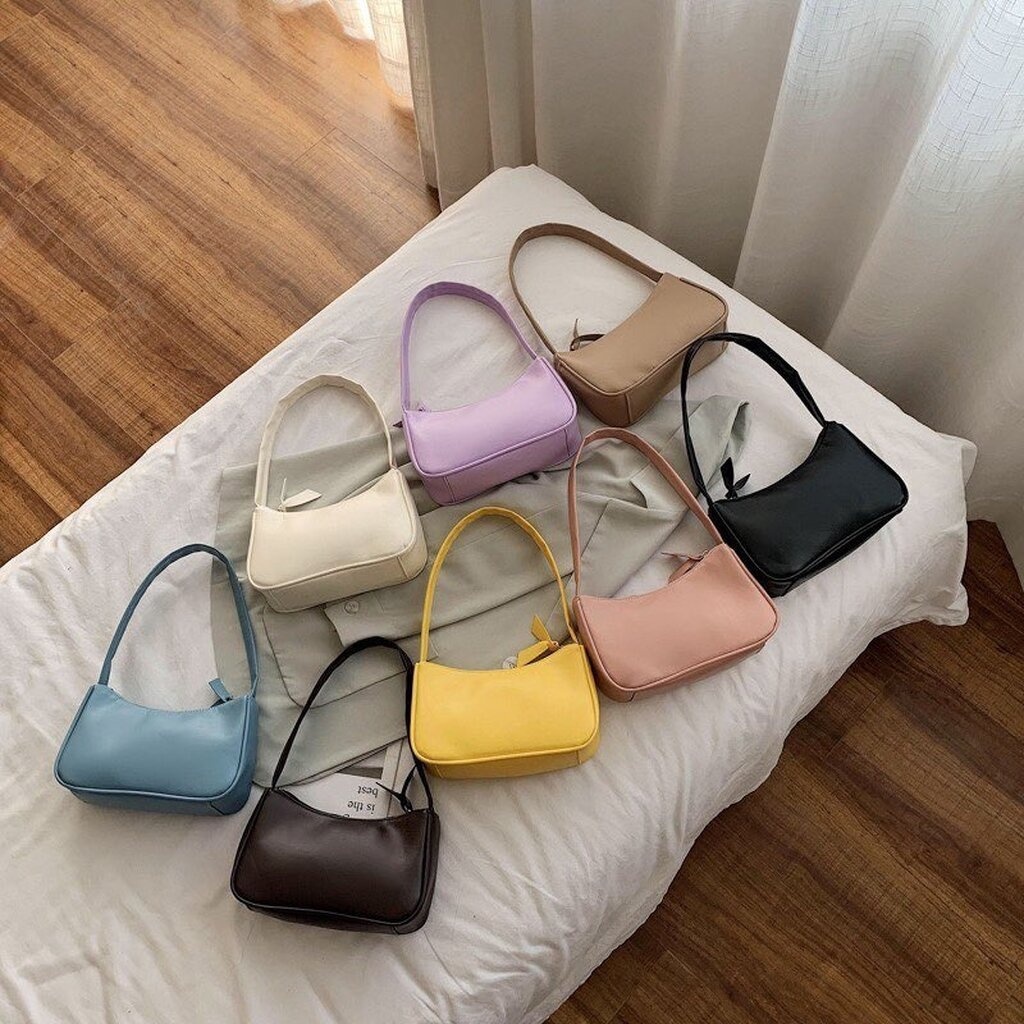 KBP001-กระเป๋าสะพายข้างสีพื้น 23x14x8