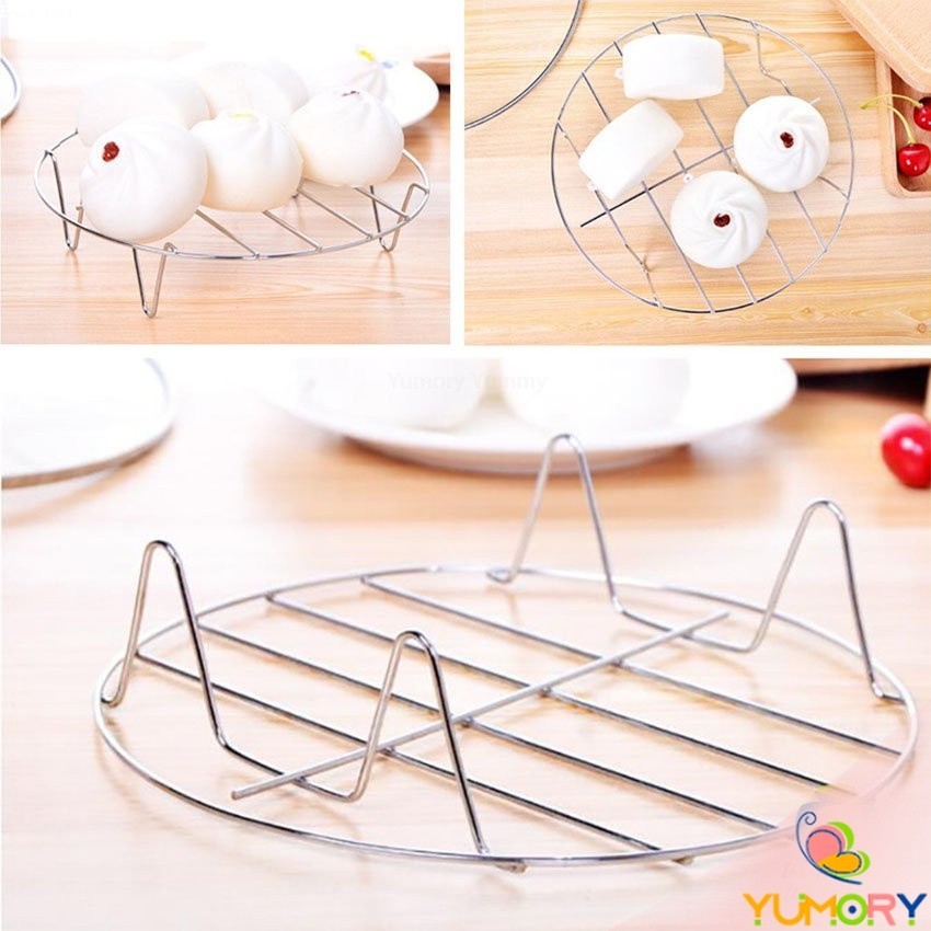 Yumory ขาตะแกรงสแตนเลส อุปกรณ์เสริม สำหรับหม้อทอดไร้น้ำมัน ขาตั้งสแตนเลส Single layer steaming rack