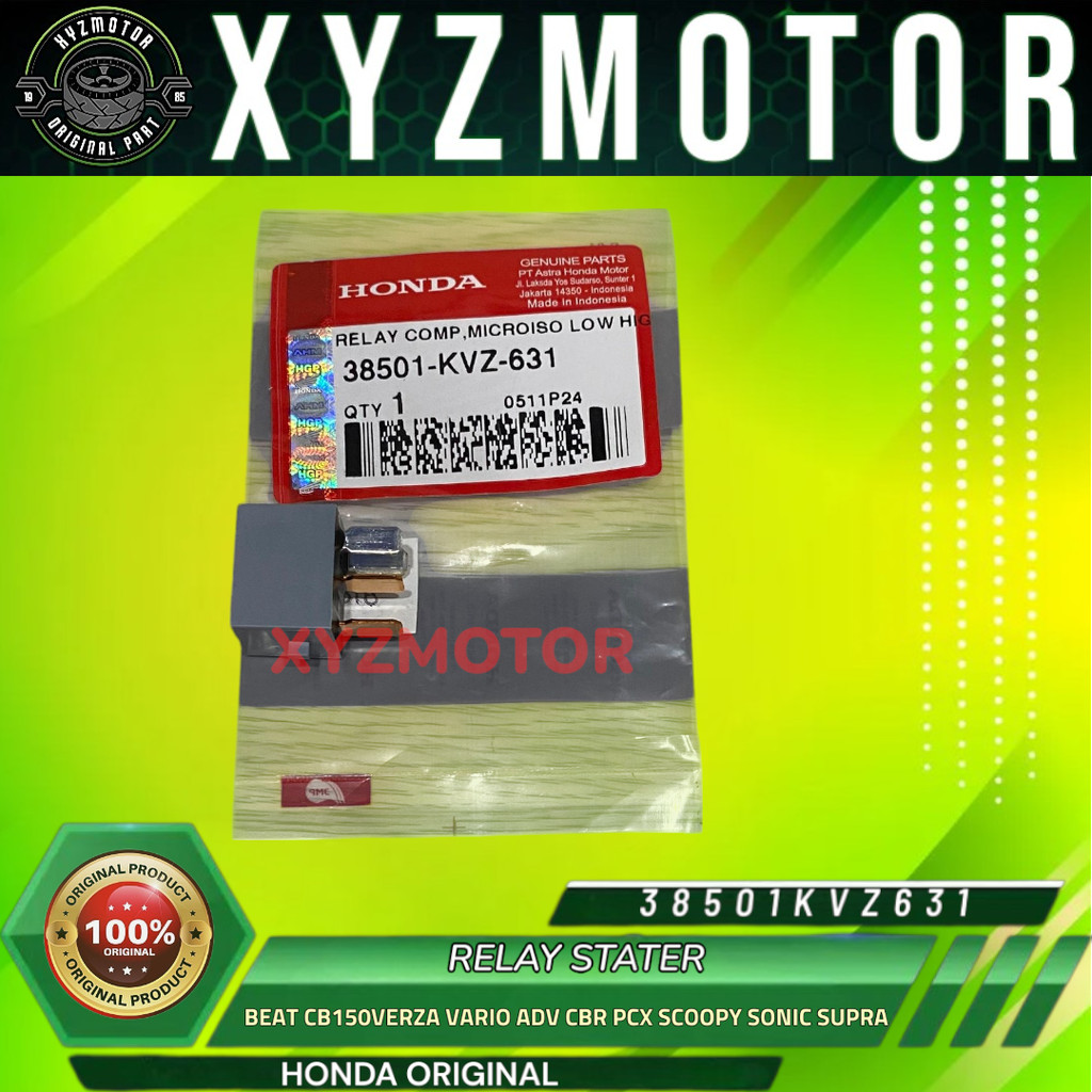 RELAY STATER BEAT CB150 VERZA VARIO ADV PCX CBR SCOOPY VARIO SUPRA AHM 38501-KVZ-631