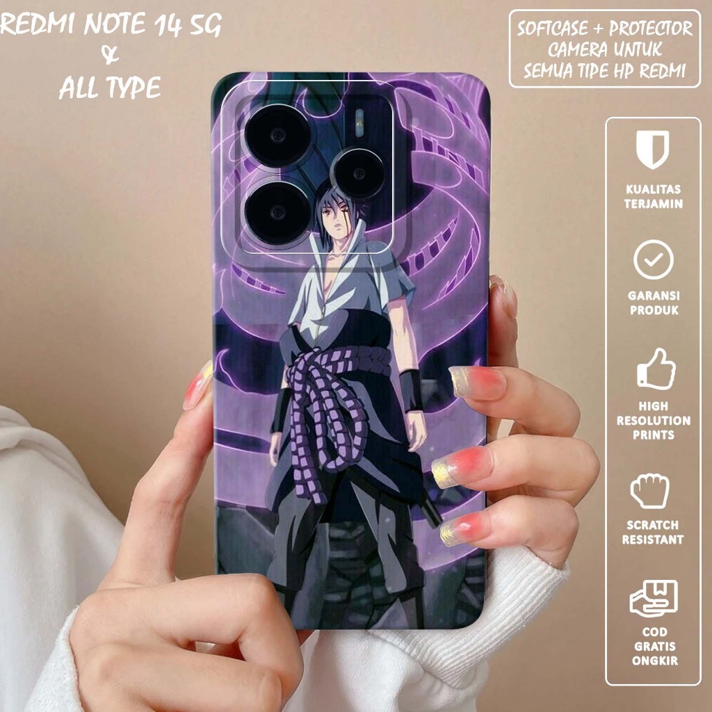 SOFTCASE PRO PICTURE SASUKE สําหรับสีแดง*MI NOTE 14 5G -