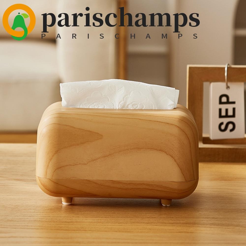 Parischamps กล่องทิชชู่ลายไม้เลียนแบบ,กล่องกระดาษเดสก์ท็อปสร้างสรรค์อเนกประสงค์,ฝาครอบกล่องกระดาษทิชชูประณีตเรียบง่ายกันลื่นที่ใส่กระดาษทิชชูหน้าสํานั ราคา ถูกที่สุด ดีลบีเคเค