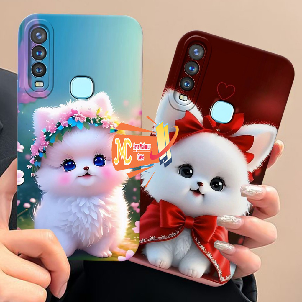 HP [JYM8] Softcase Vivo Y11/Y12/Y12i/Y15/Y16/Y17/Y19 Beautiful Cat Motif full Color Modern Aesthetic