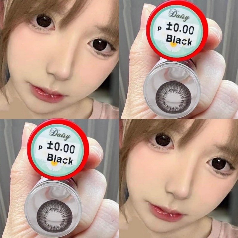 คอนแทคเลนส์สีดำ Wink lensสายตาปกติ(Dia 14.5)