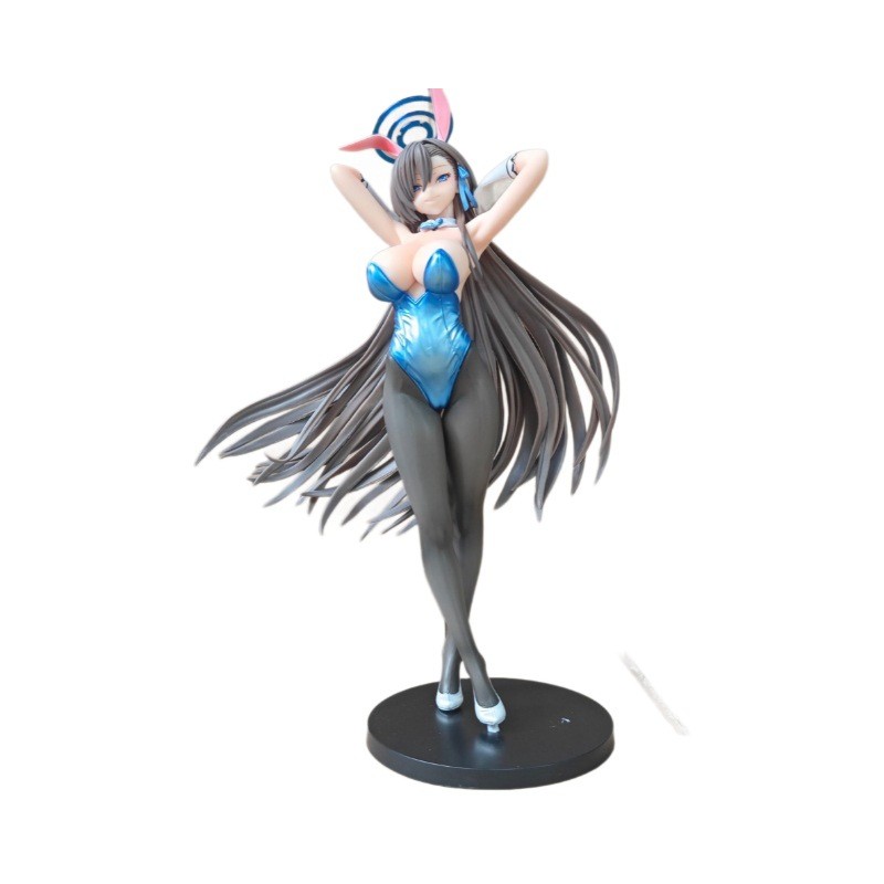 พร้อมสต็อกท่ายืน Azure Ichinose Asuna Bunny Girl Desktop Figure Two-Dimensional Anime Moder