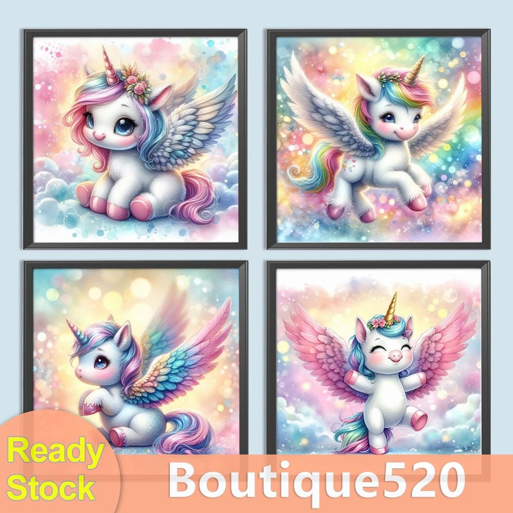 Uk 5D DIY Full Square Drill ภาพวาดเพชรยูนิคอร์นชุดตกแต่งบ้าน Art [boutique520.th]