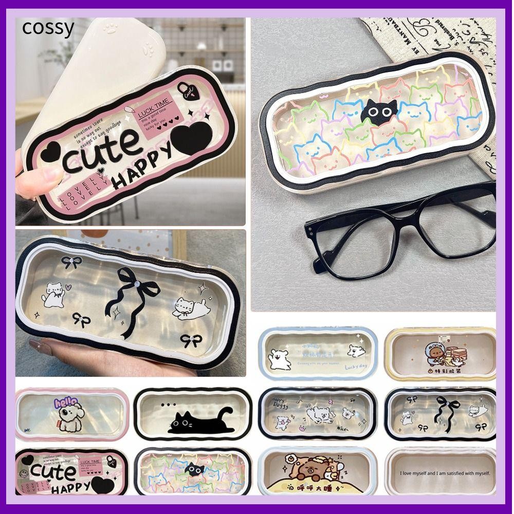 คอสซี่ แว่นตาลูกสุนัข ,พลาสติกการ์ตูนสัตว์แว่นกันแดดกล่องเก็บ,สร้างสรรค์แบบพกพาที่มองเห็นได้ใสแว่นตาป้องกันแว่นสายตายาว