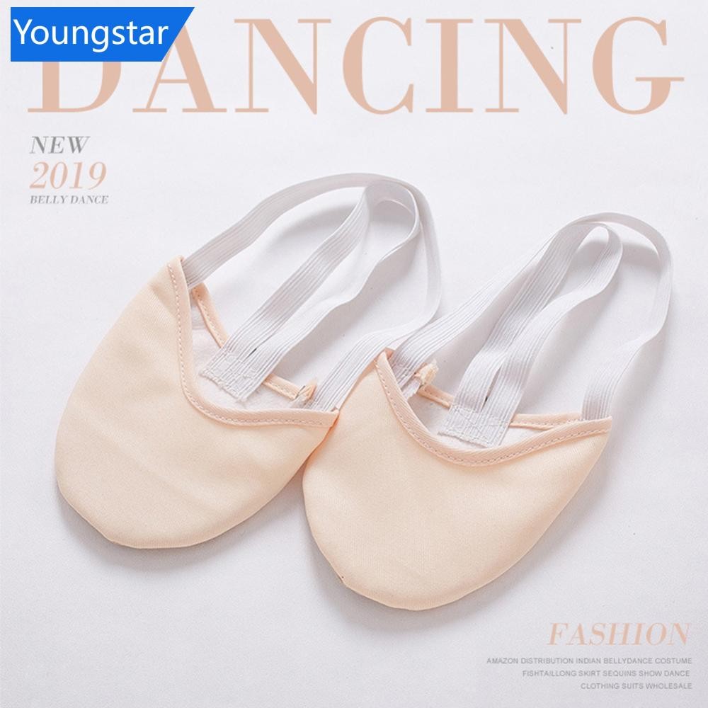 FYY Rhythmic ยิมนาสติกรองเท้านุ่มครึ่งถุงเท้า Ballroom Art Gym อุปกรณ์เสริมยืดหยุ่นรองเท้าเต้นรําบัลเล่ต์