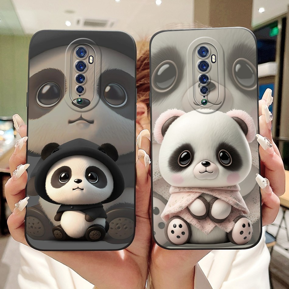 Oppo Reno2 F / Reno2 Z / Reno2 เคสป้องกันเลนส์ Reno 2F 2Z 2 CPH1989 CPH1951 CPH1907 เคสซิลิโคนอ่อนนุ่มการ์ตูนแพนด้ากระต่ายน่ารัก
