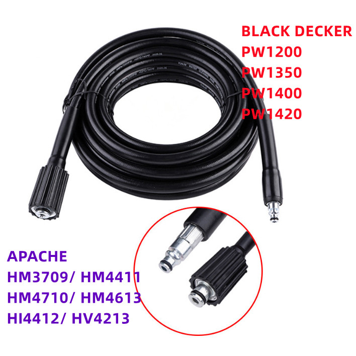 10 M เหมาะสําหรับ Black & Decker รถเครื่องซักผ้าท่อความดันสําหรับ APACHE HM3709/ HM4411/ HM4710/ HM4