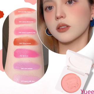 Mashed Potato Rouge Cream Matte Monochrome Natural Blush Soft Moisturizing เม็ดสีสูงแต่งหน้ายาวนาน yuee