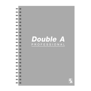 Double A สมุดริมลวด B5 70แกรม 60แผ่น เทา   Professional