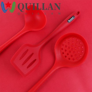 Quillan ทัพพีซุป ซิลิโคน ทนความร้อน เครื่องครัว ช้อน อุปกรณ์ ช้อนข้าว ทัพพี เครื่องครัว ไม้พาย