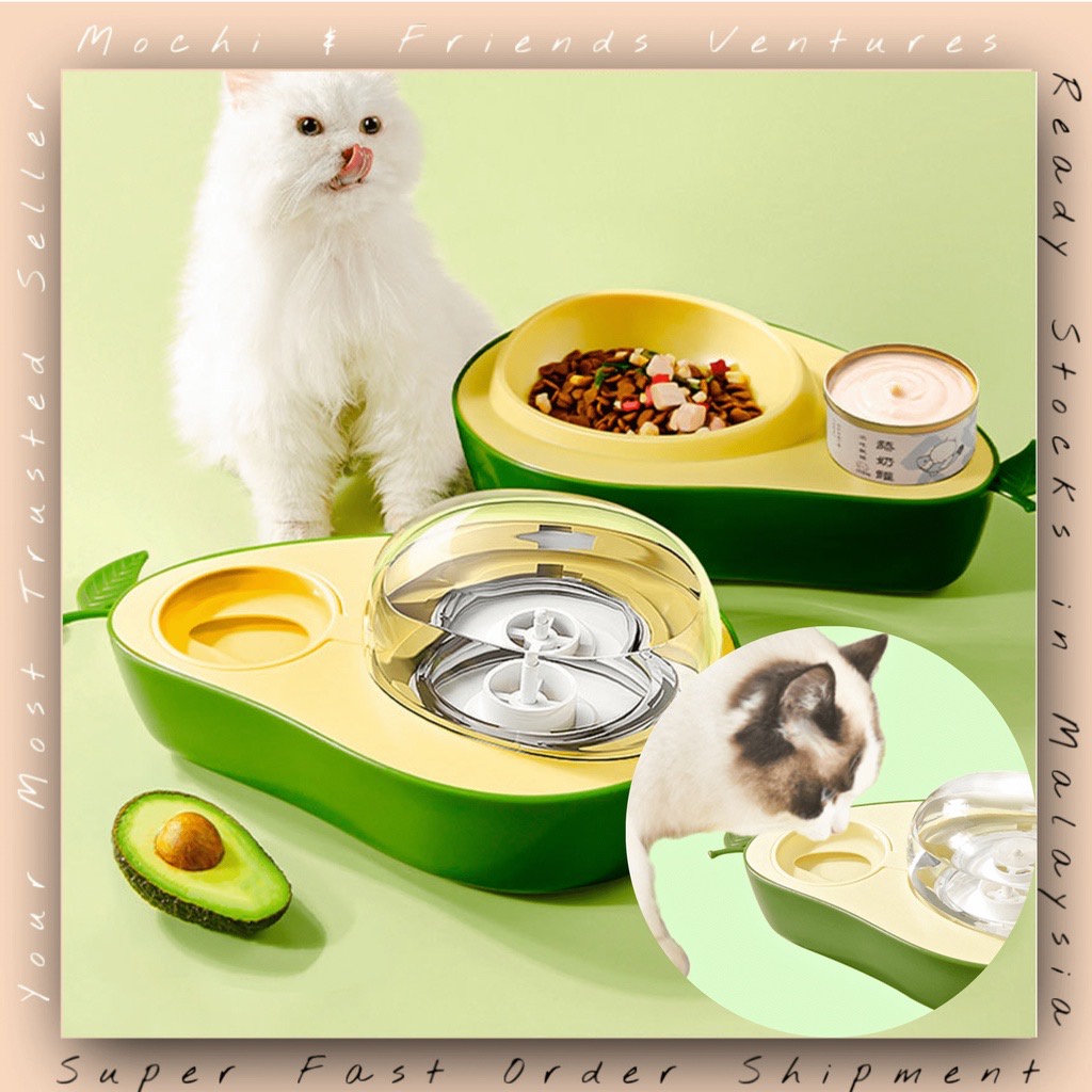 MNF Avocado Drinker Feeder Slow Feeder เครื่องดื่มเติมอัตโนมัติขนาดใหญ่ความจุคอป้องกันน้ําชามอาหาร