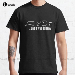 เสื้อยืดผ้าฝ้าย พิมพ์ลาย I ate a math math pie pie tcamisa สําหรับผู้ชาย xs5xl