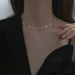 Love plain ring necklace female ins extravagant minority design high-grade French chocker clavicle chain short necklace