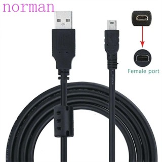 Norman สายเคเบิล USB ชาร์จแบตเตอรี่ ซิงค์ข้อมูลกล้องดิจิทัล อุปกรณ์เสริมกล้อง SLR 1.5 ม. 8 พิน สําหรับช่างภาพ