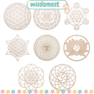 WISDOMEST แผ่นไม้รองแก้ว ลายดอกไม้ 8 แบบ แฮนด์เมด สําหรับตกแต่งผนังบ้าน