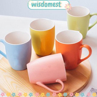 Wisdomest แก้วกาแฟเซรามิค รูปกลอง พร้อมหูจับ 330 มล.